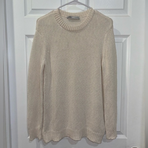 Zara Sweaters - ZARA Cream Sweater SZ S